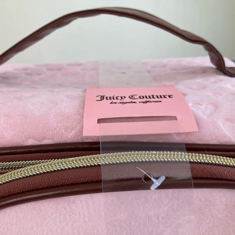 Juicy Couture Pink Cosmetic Travel Case with Bottle